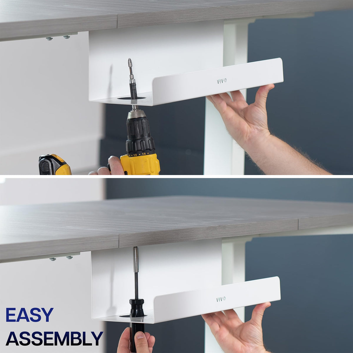 White 17 inch Extra Deep Cable Management Tray