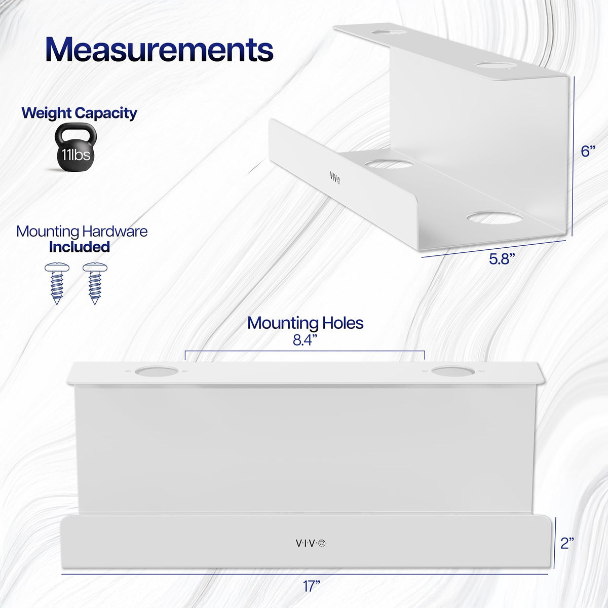 White 17 inch Extra Deep Cable Management Tray