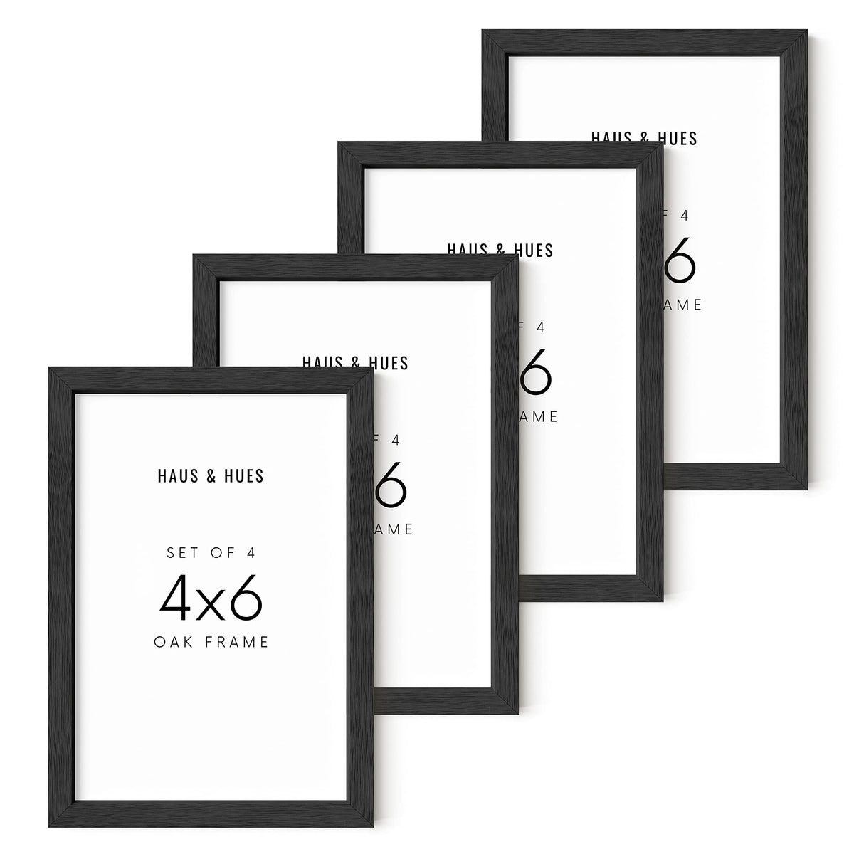 4x6 Black Oak Frame Set of 4 (4 Count)