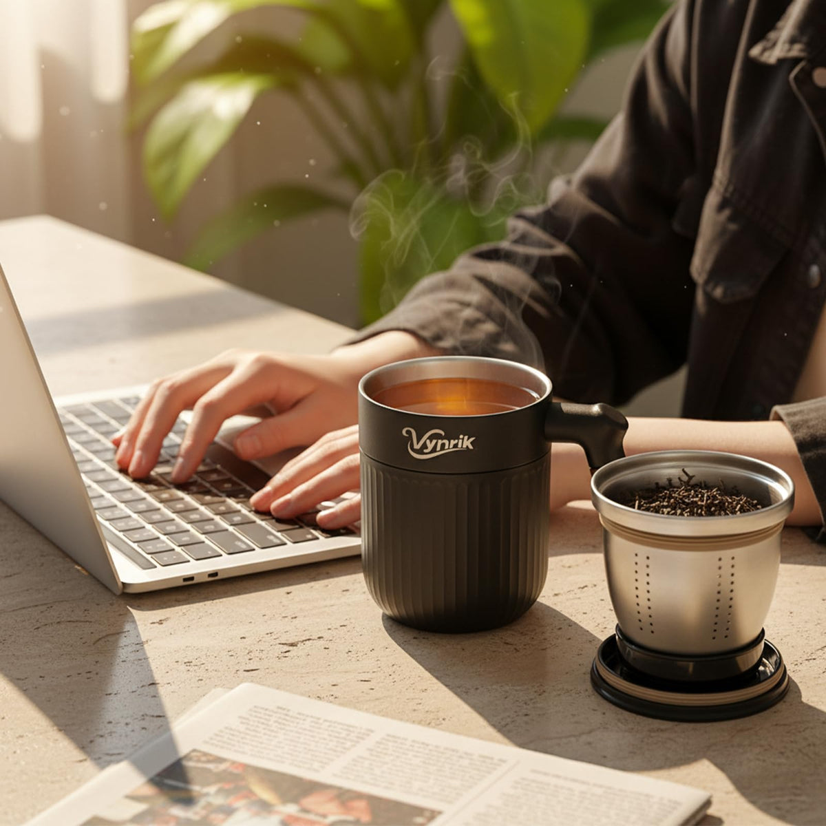 Tea Infuser Cup Doubles As Insulated Coffee Mug
