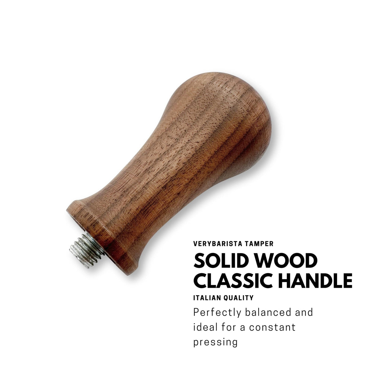 53.35mm Tamper designed to fit 54mm IMS Precision baskets. Wood handle and Food