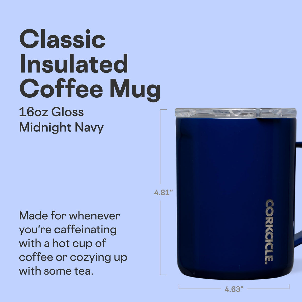 Coffee Mug 16 oz Triple Insulated with Handle
