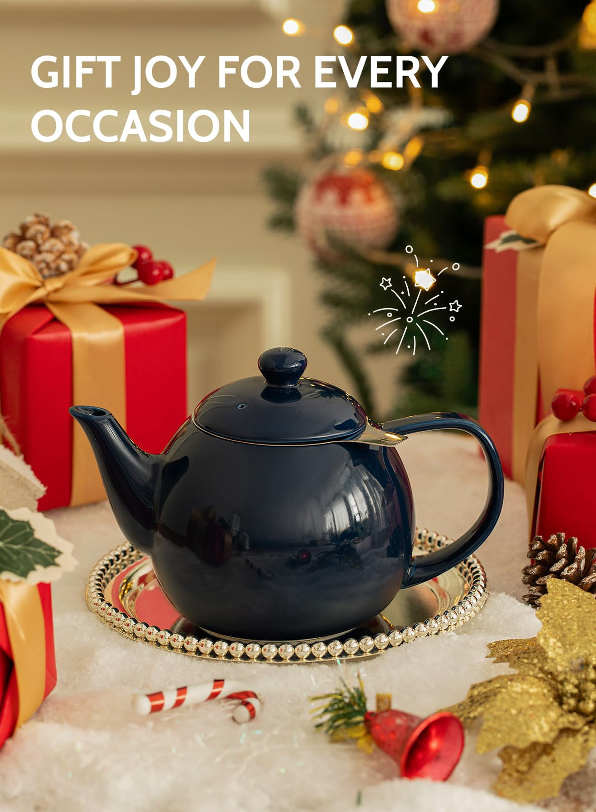 Teapot Porcelain Tea Pot with Stainless Steel Infuser