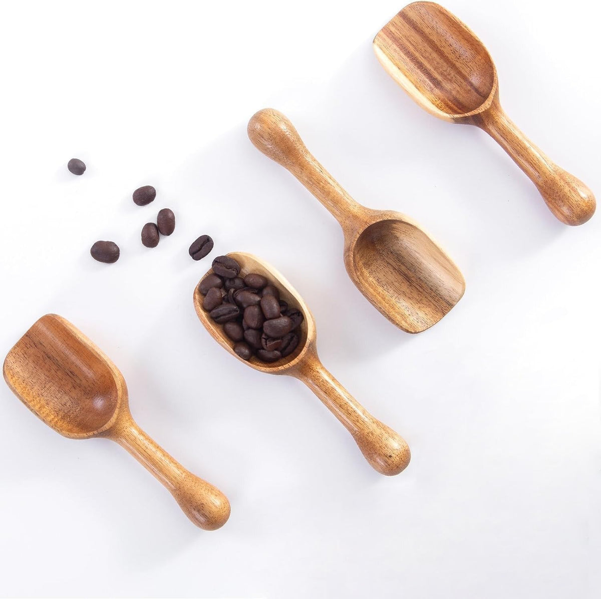 Wooden Coffee Scoop for Ground Coffee (4 Count)