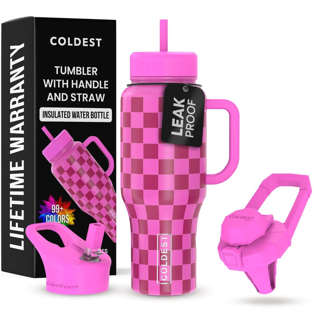 Coldest Tumbler with Handle and Straw