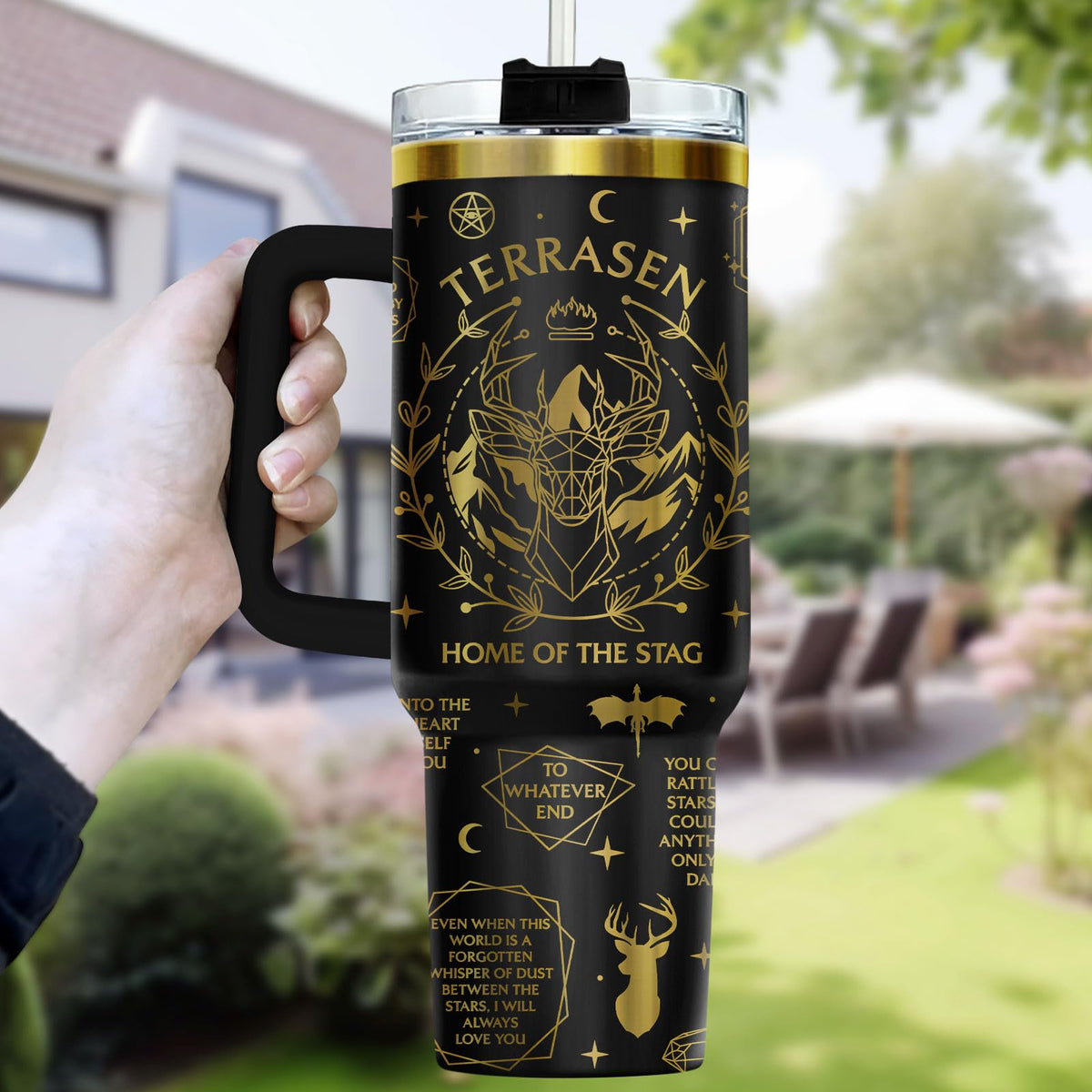 Live Manon Fantasy Book 40 oz Tumbler with Handle