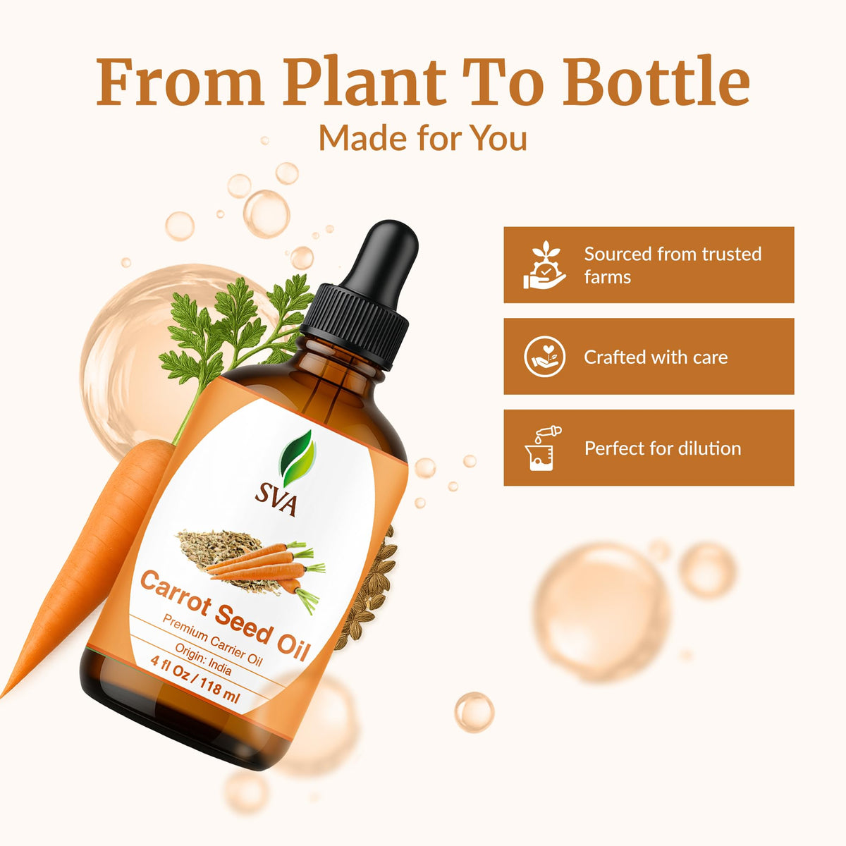 SVA Carrot Seed Carrier Oil (4 Fl Oz)