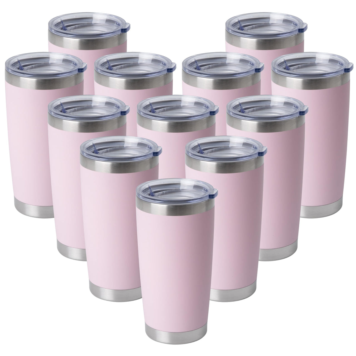 20oz Stainless Steel Tumblers Bulk (12 Count)