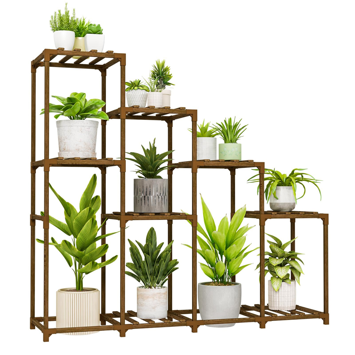 Tall Plant Stand Indoor Wood Plant Shelf Outdoor Tiered Plant Rack