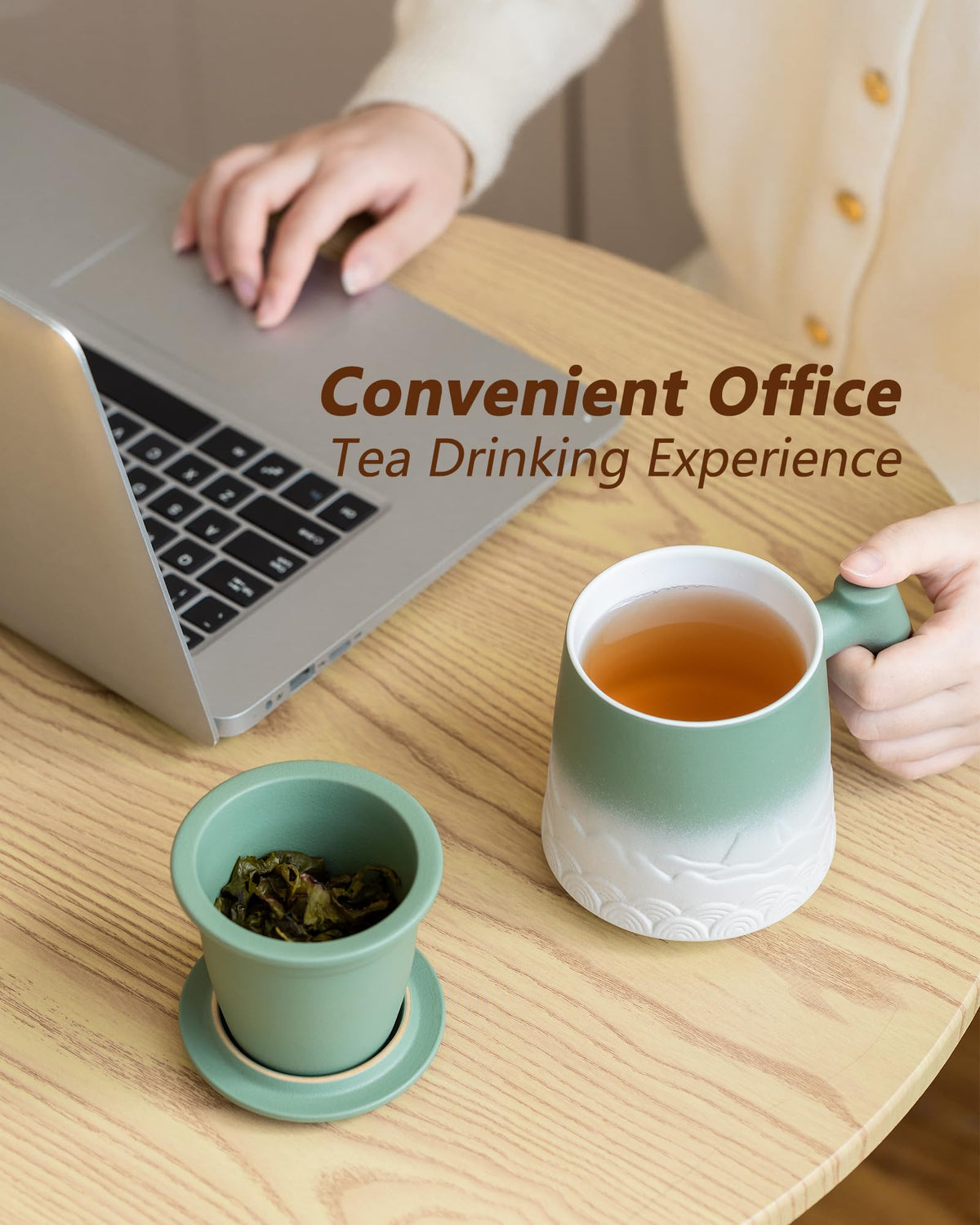 Tea Mug with Infuser and Lid for Loose Leaf Tea Diffusers