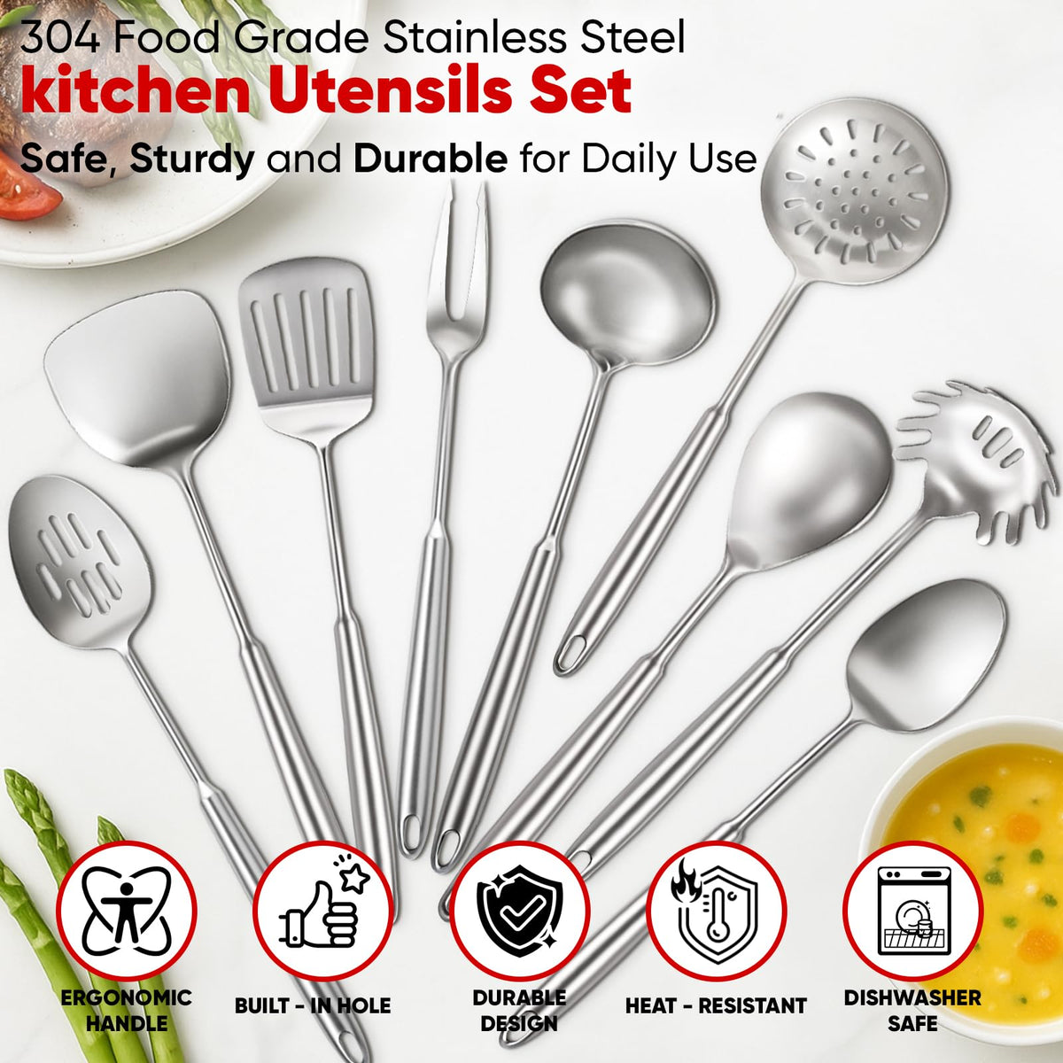 Newness 9 Pcs Cooking Utensils Set (9 Count)