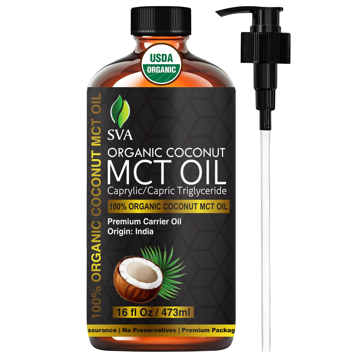 SVA Organic MCT Carrier Oil (16 Fl Oz)
