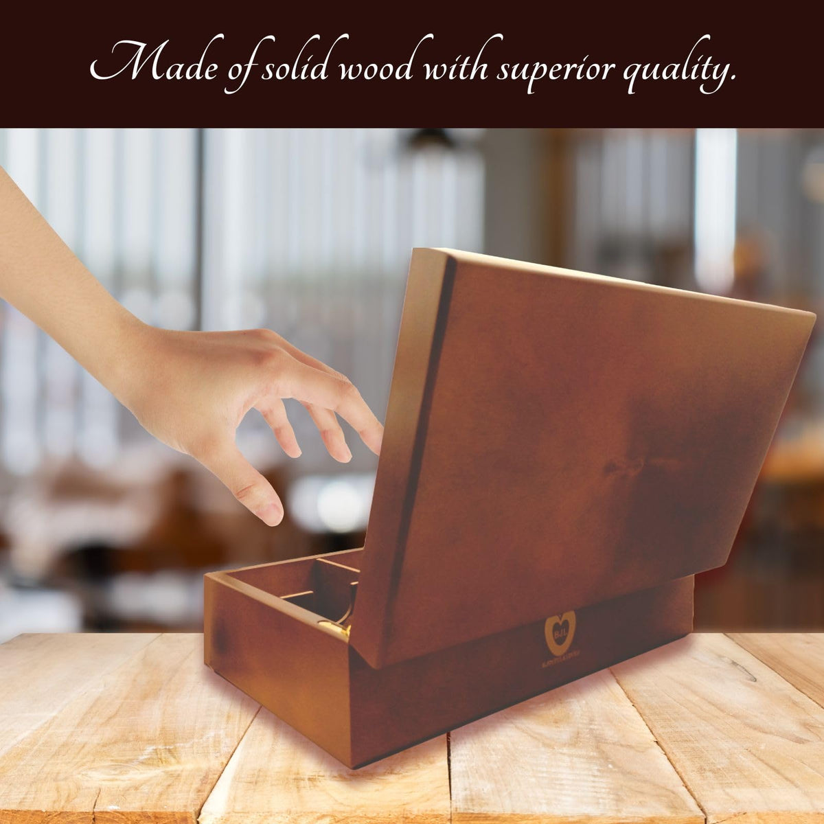 BJOYFUL&LOVED Wooden Tea Box