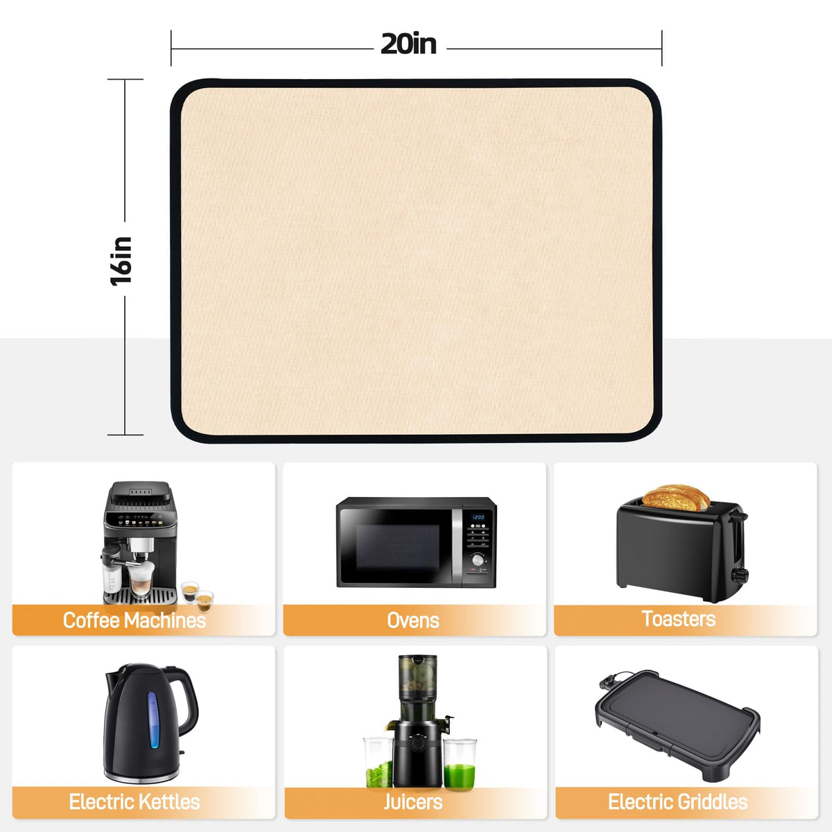 Heat Resistant Mats for Air Fryer on Countertop