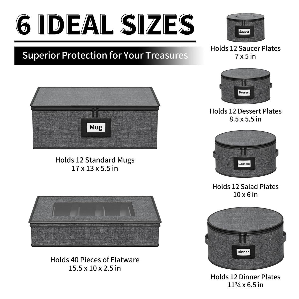 6 Piece China Storage Containers Set (6 Count)