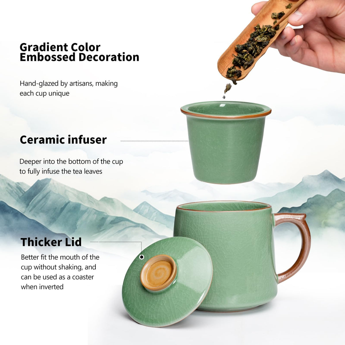 Ceramic tea cups