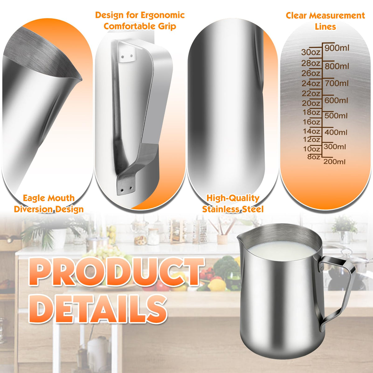 2 Pack Milk Frothing Pitcher