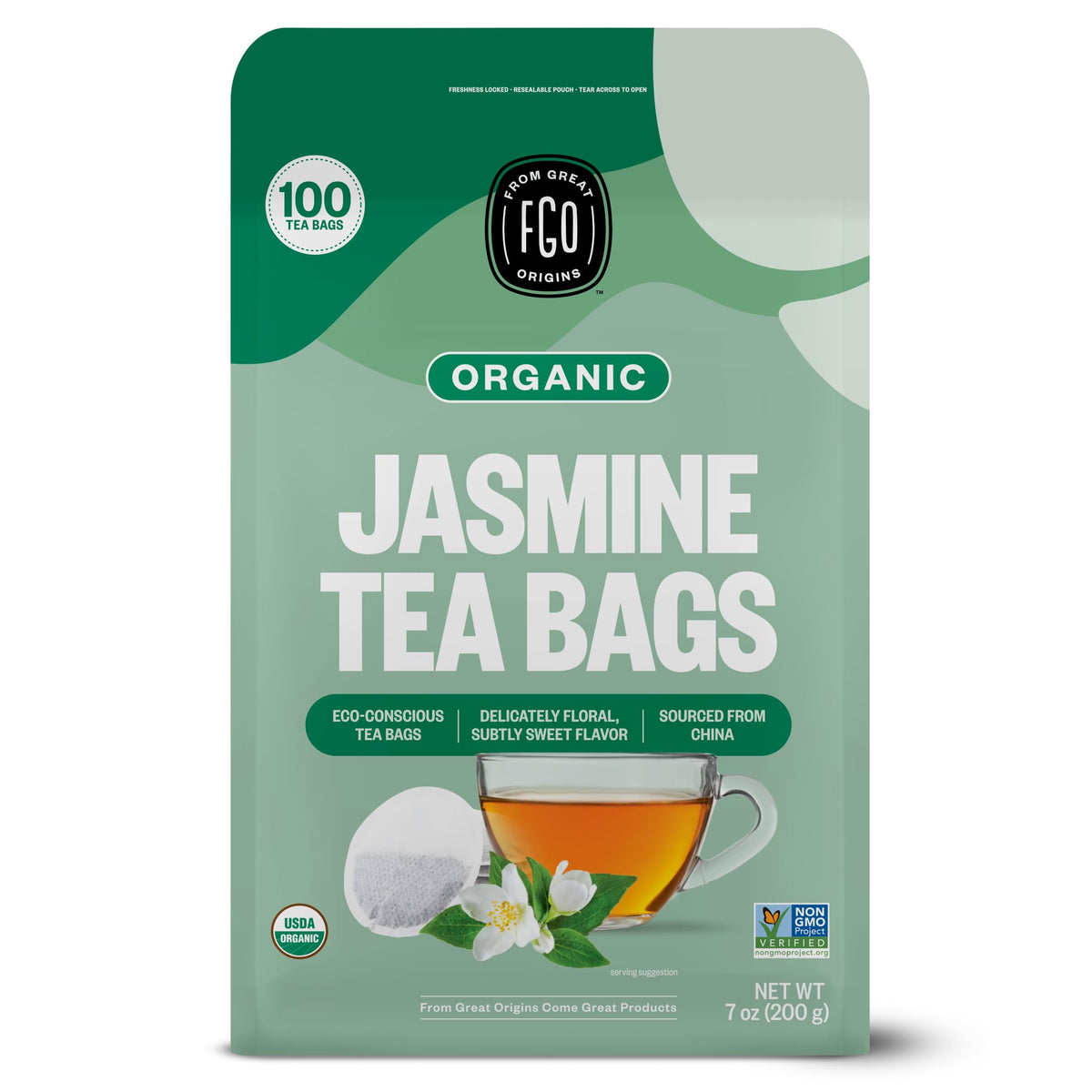 Organic Jasmine Green Tea (100 Count)