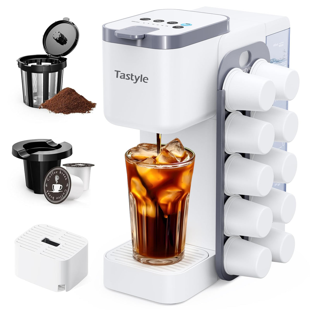 Hot & Iced Coffee Maker with Magnetic K