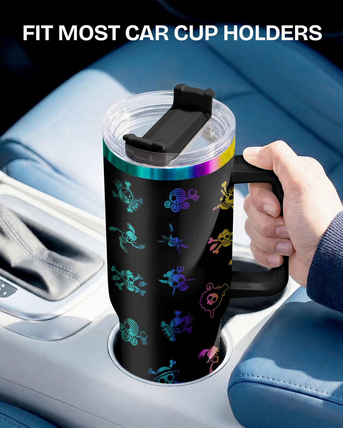 Pirate Skull Hand Anime 40 oz Tumbler with Handle