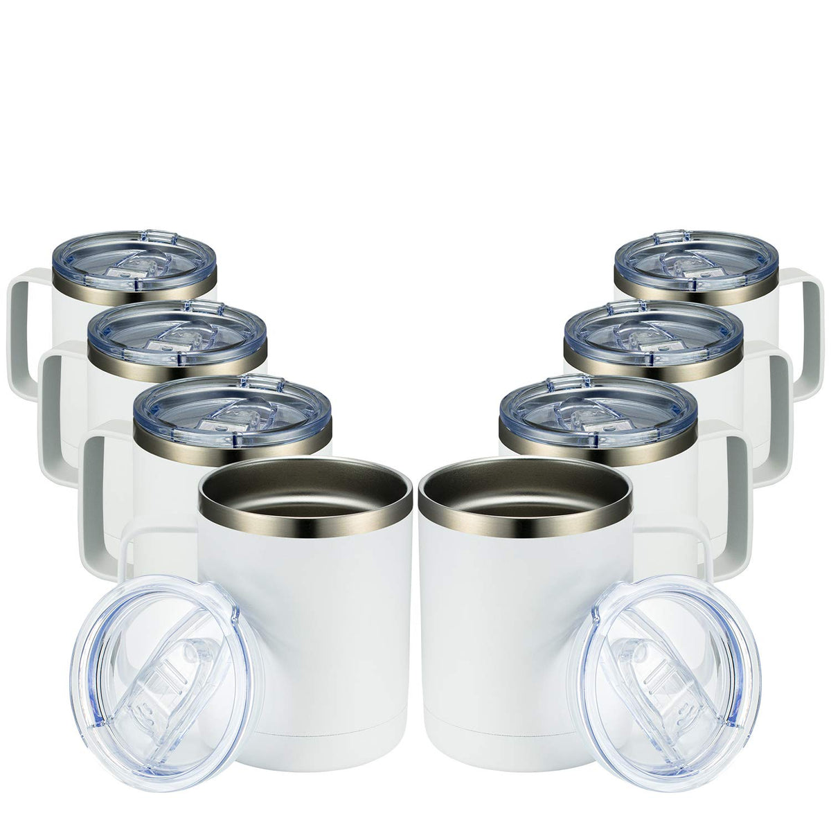 12oz Coffee Mug With Handle 8 Pack Bulk (8 Count)