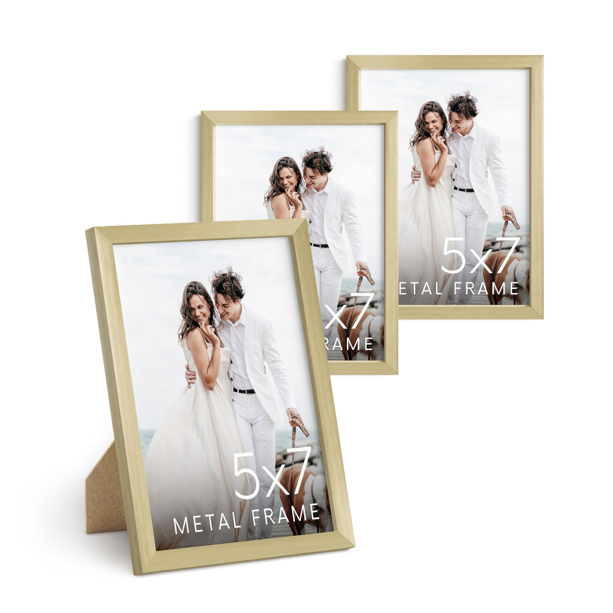 Standalone Gold Aluminum Frame Set of 3 (3 Count)