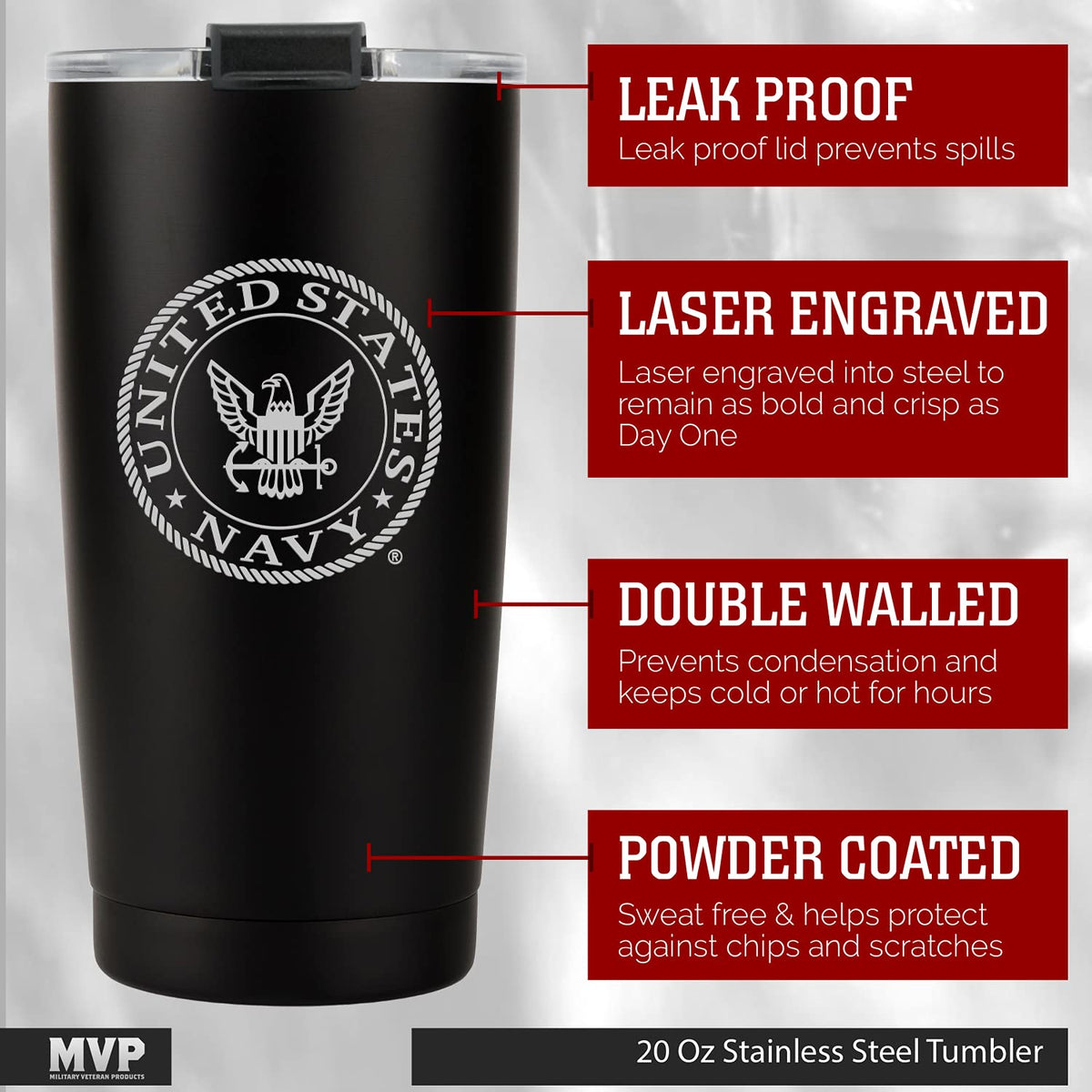 20oz Insulated Steel US Navy Tumbler