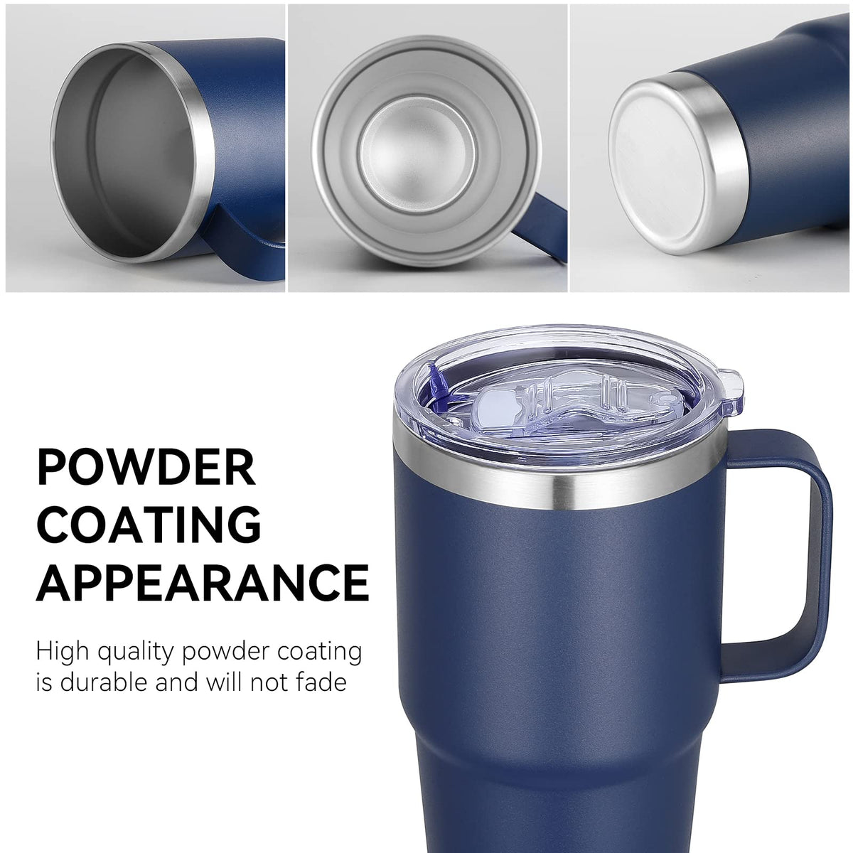 20 oz Tumbler with Handle Lid and Straw