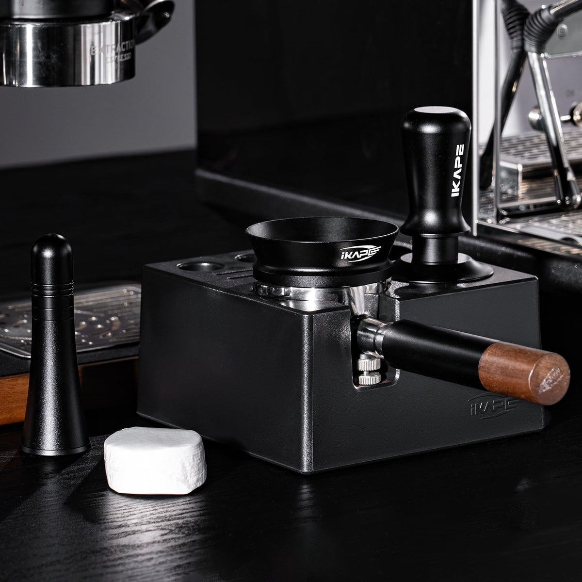 58mm Espresso Tamper Kit 4 in 1 Black
