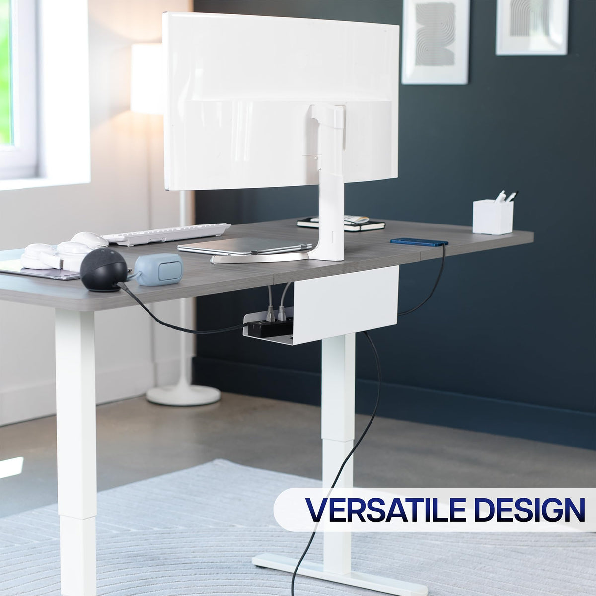 White 17 inch Extra Deep Cable Management Tray