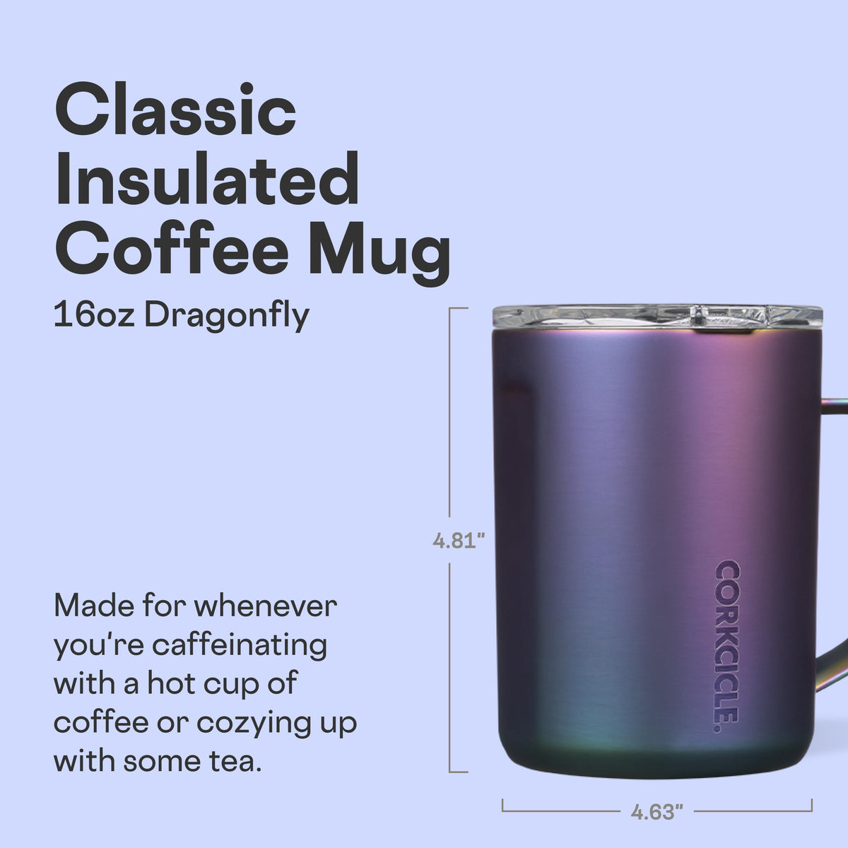 Coffee Mug 16 oz Triple Insulated with Handle