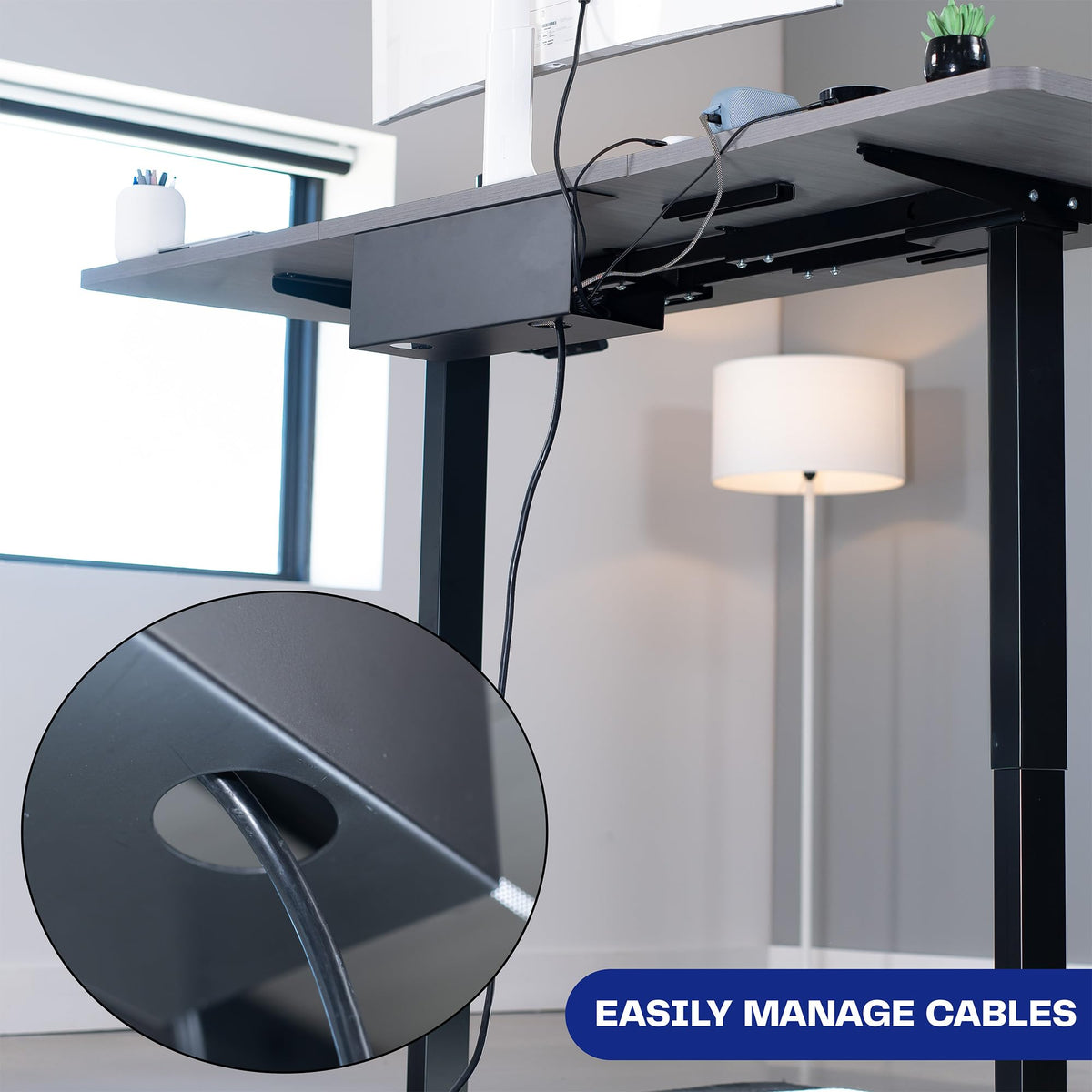 Black 17 inch Extra Deep Cable Management Tray