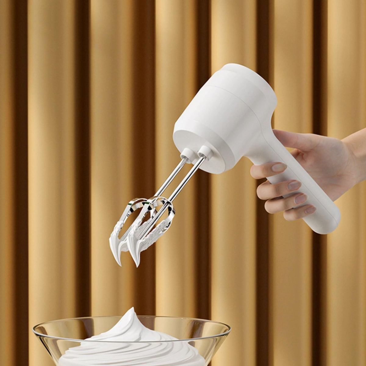 Egg Beater Handheld Cordless WhiskSmall Cream WhiskStirring StickWhisk Baking Cake Whip Milk Frother