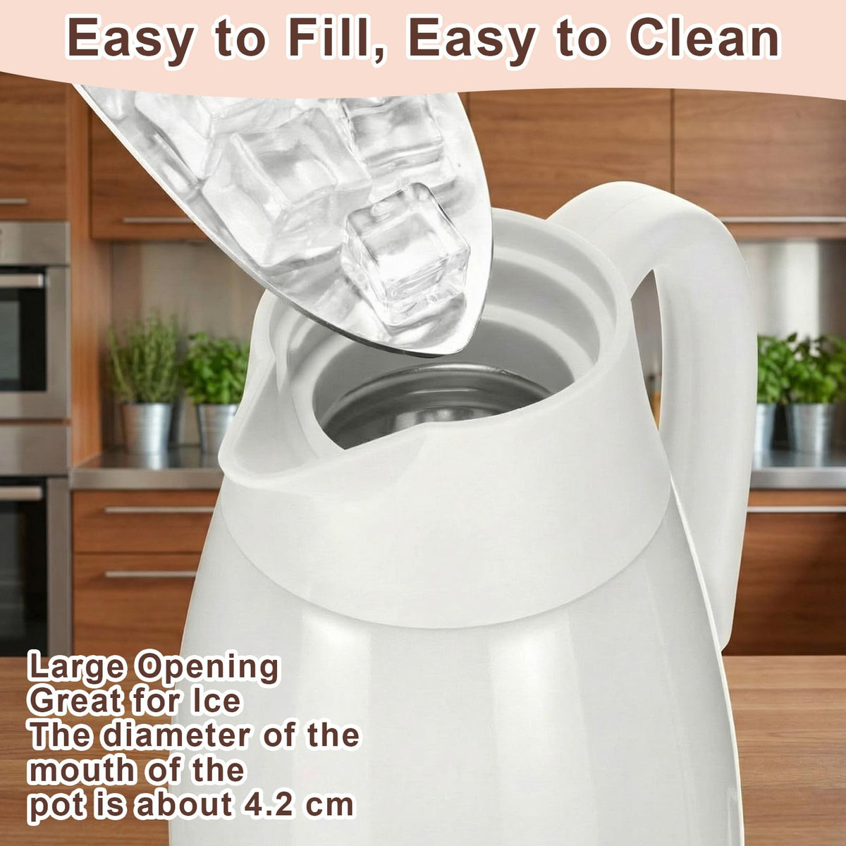 2 Pcs Thermal Coffee Carafe Insulated Stainless Steel Coffee Carafe for Hot Liquid Vacuum Thermal Pot Creamer Pitcher Dispenser with Brushes Keeping Hot Water Milk (2 Count)
