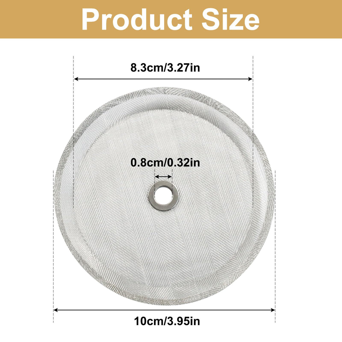 Reusable French Press Filter Screen (4 Count)