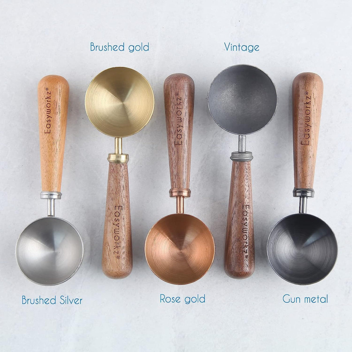 Retro Stainless Steel Coffee Spoon With Black Walnut Handle