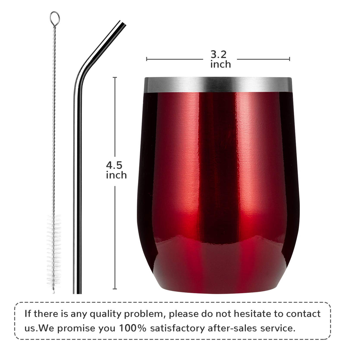 12oz 8 Pack Wine Tumbler Glasses with Lid (8 Count)