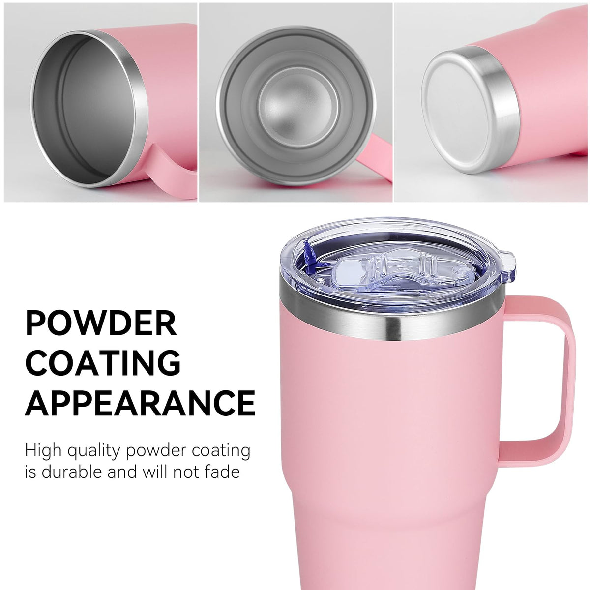20 oz Tumbler with Handle Insulated Travel Coffee Mug