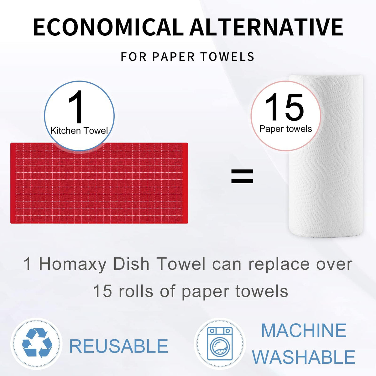 100% Cotton Terry Kitchen Towels (6 Count)