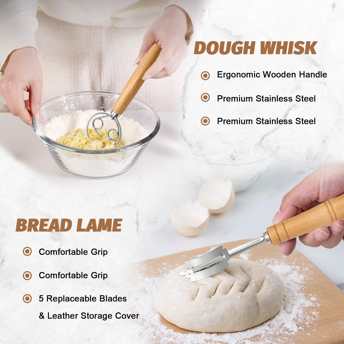 Sourdough Proofing Basket Gift Set (2 Count)