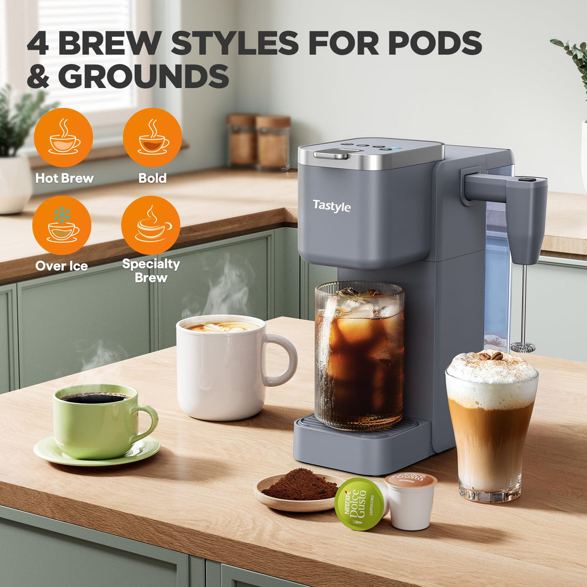 Single Serve Coffee Maker with Built