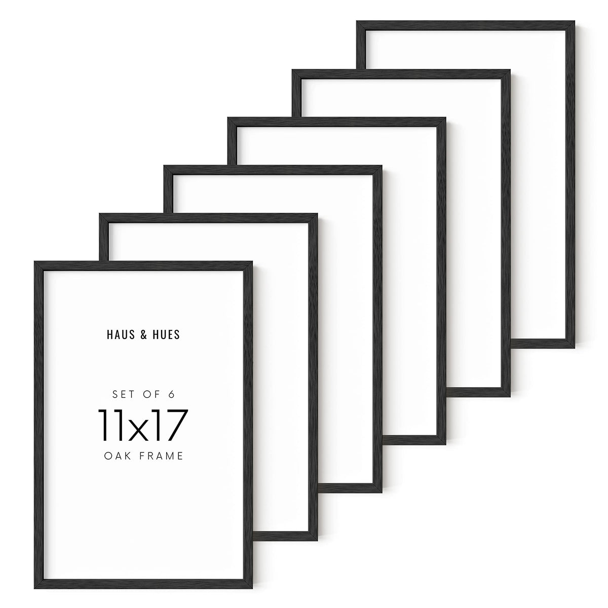 11x17 Black Oak Frame Set of 6 (6 Count)