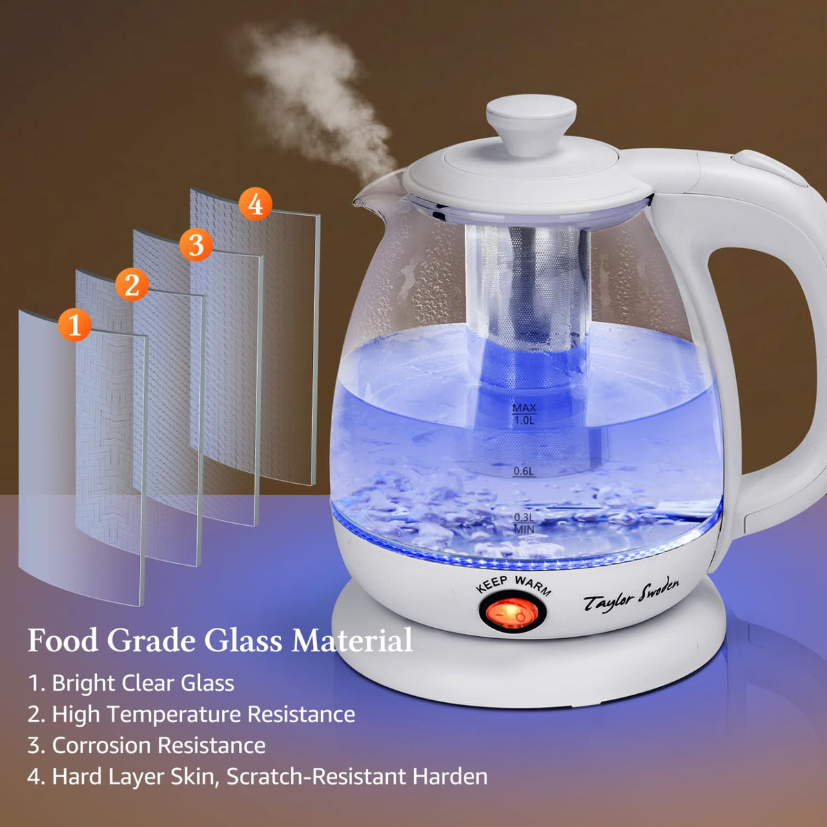 Electric Kettle With Tea Infuser