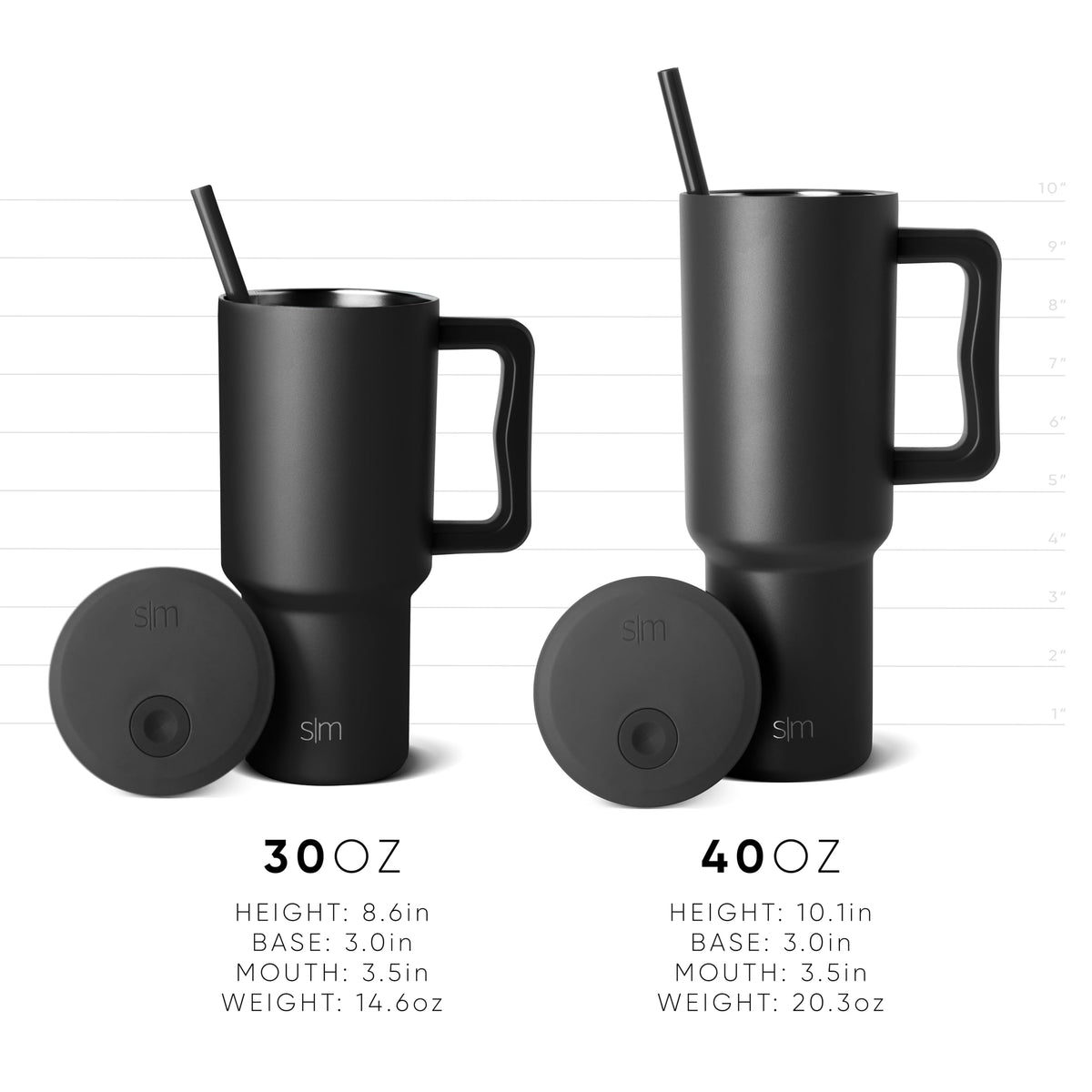 30 oz Trek Tumbler with Handle and Straw Lid