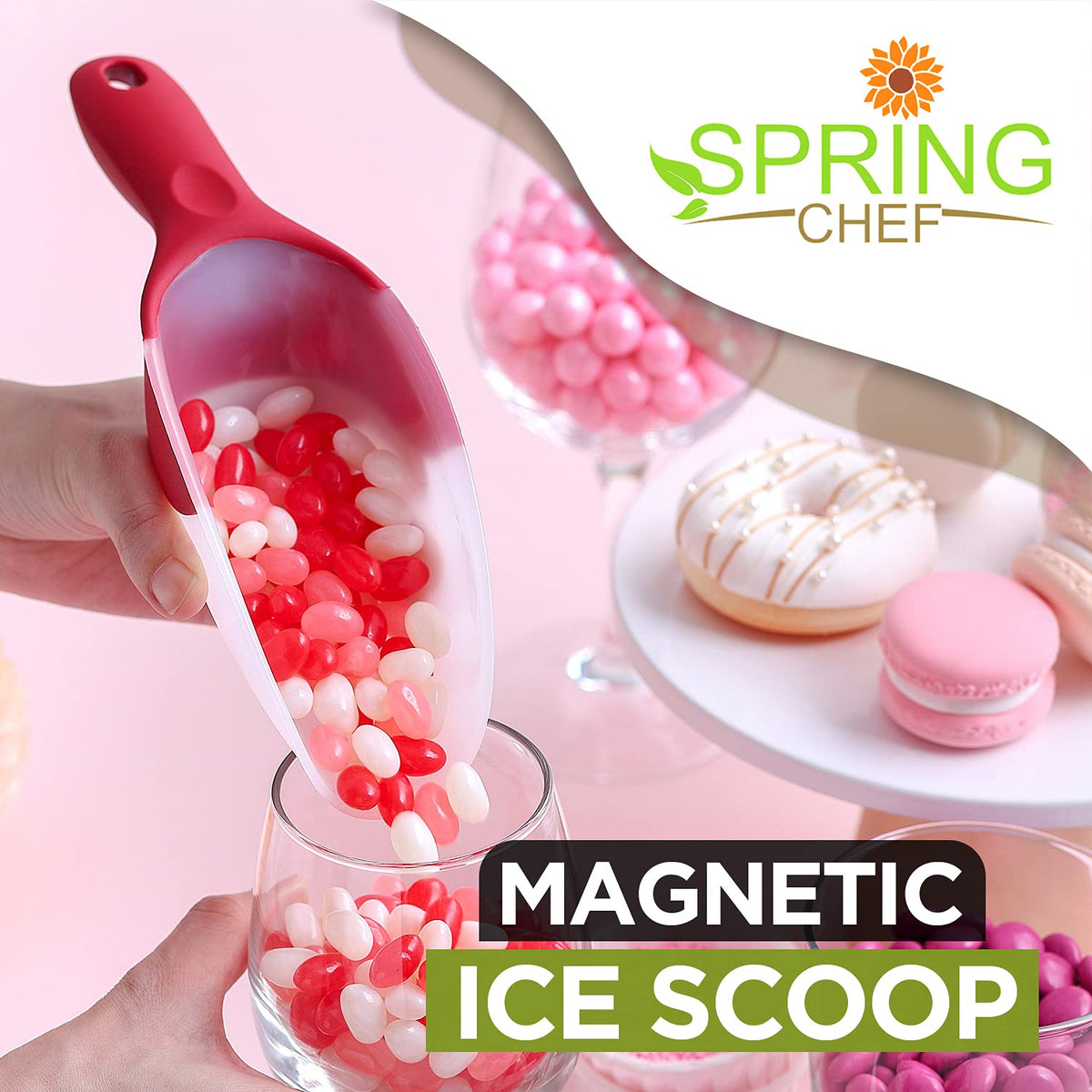 Magnetic Ice Scoop for Freezer