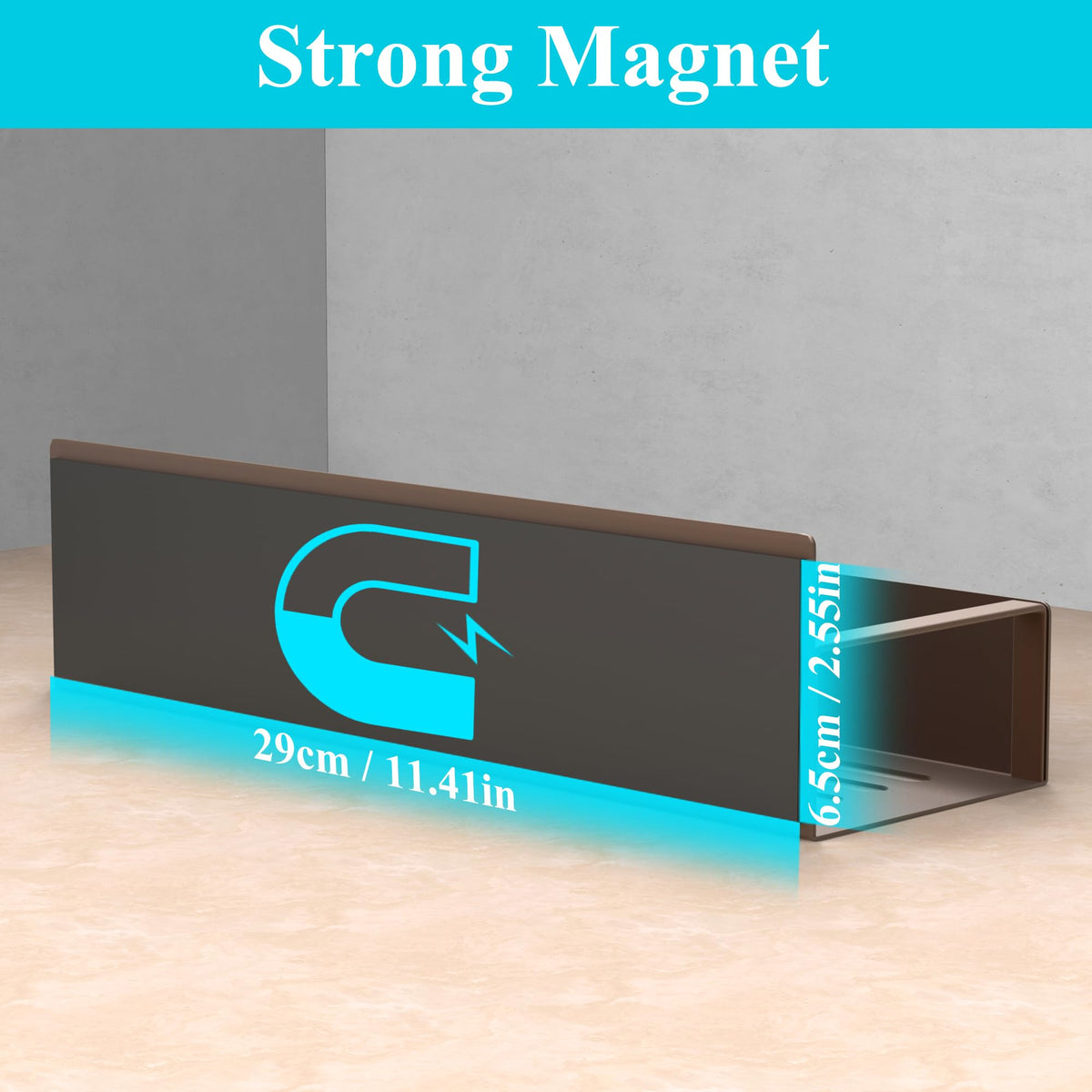 Metal Magnetic Spice Rack for Refrigerator Bronze (4 Count)