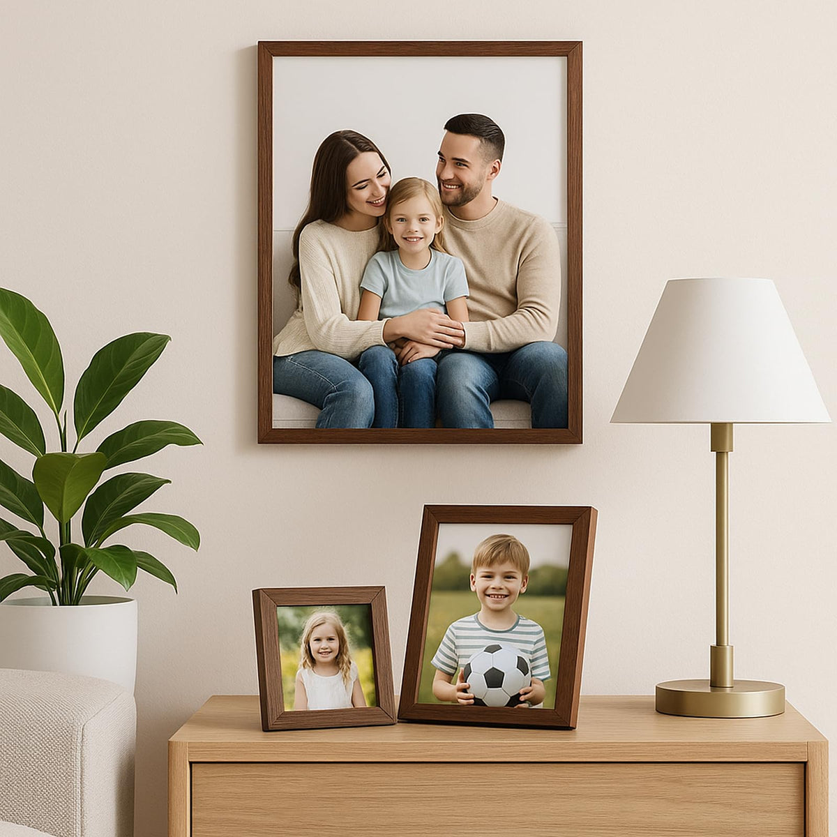 8x12 Solid Oak Wood Picture Frames (3 Count)