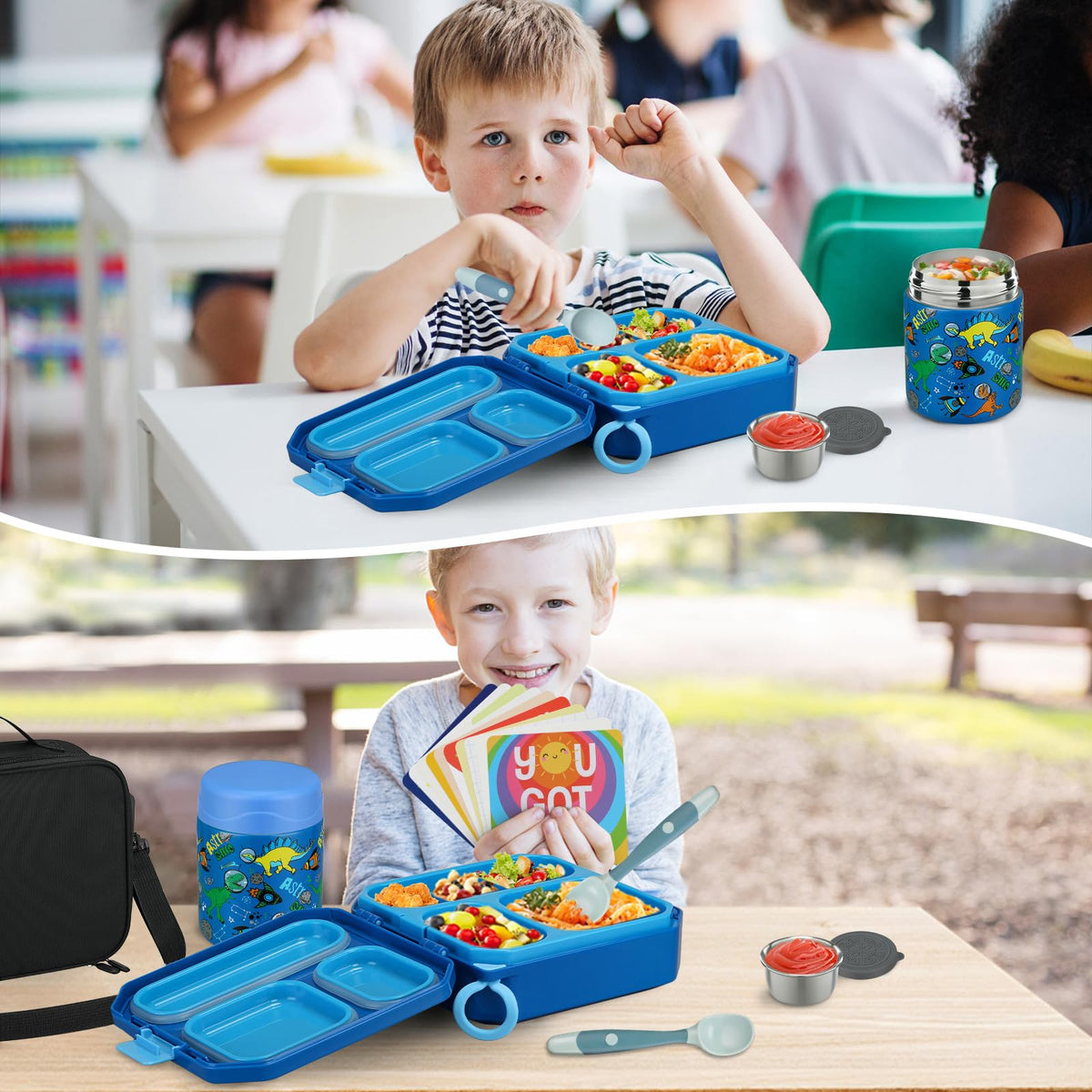 Bento Lunch Box for Kids with 12oz Soup Thermo Leak
