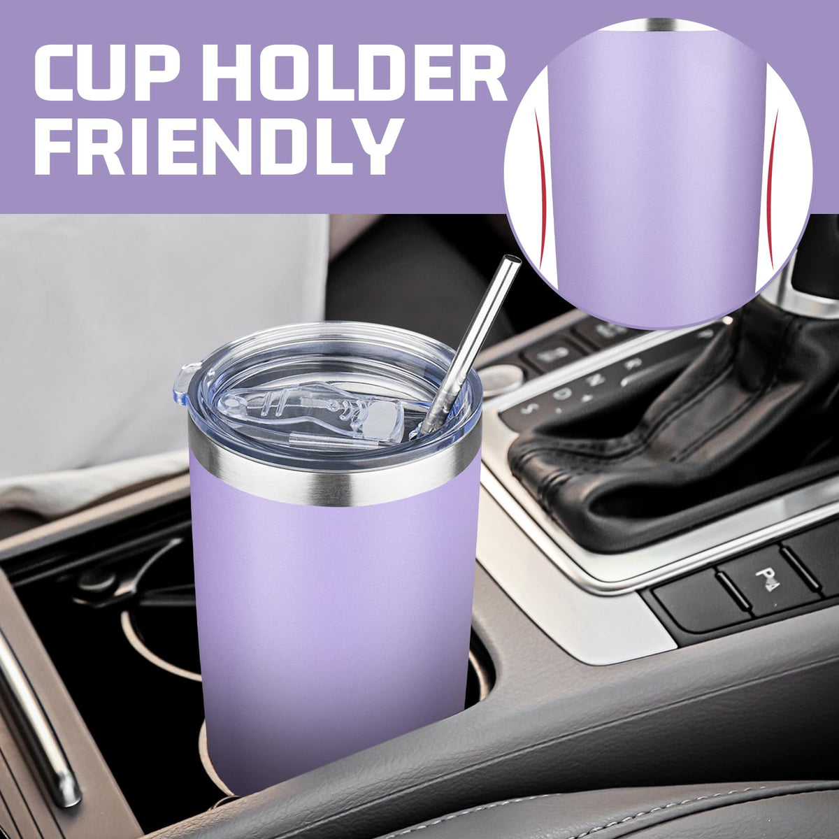 20 oz Tumbler with Lids and Straws (6 Count)