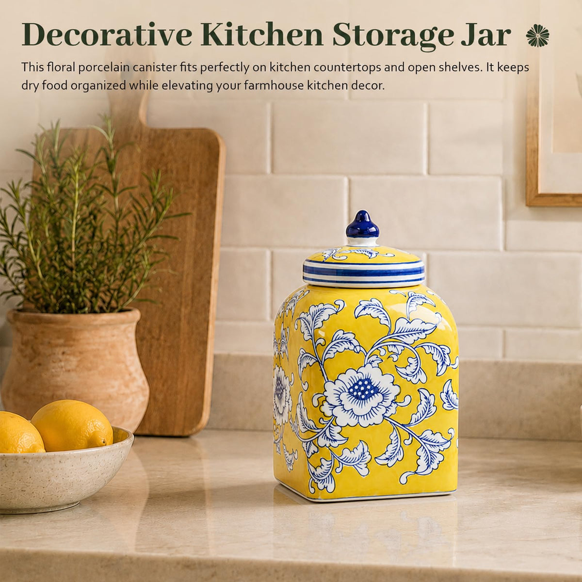 Ceramic Tea Canister with Airtight Lid